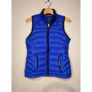 Lauren Ralph Lauren Down Puffer Vest Lightweight Quilted Full Zip Blue Size S